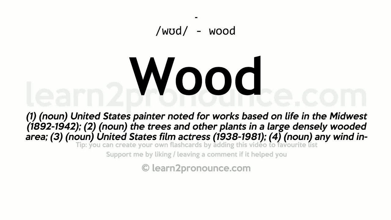 is wood a noun