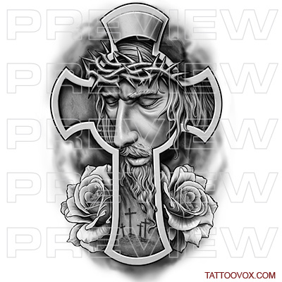 jesus and cross tattoos