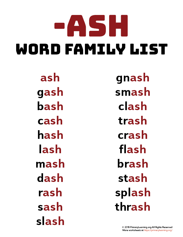 5 letter word ending in ash