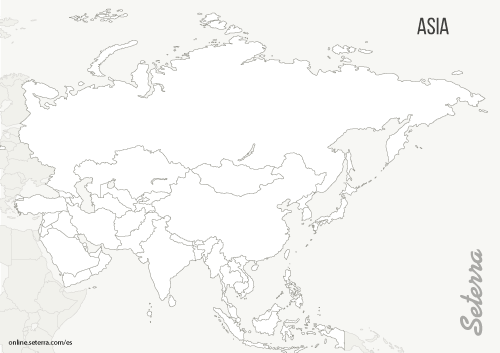 mapa asia politico mudo para imprimir