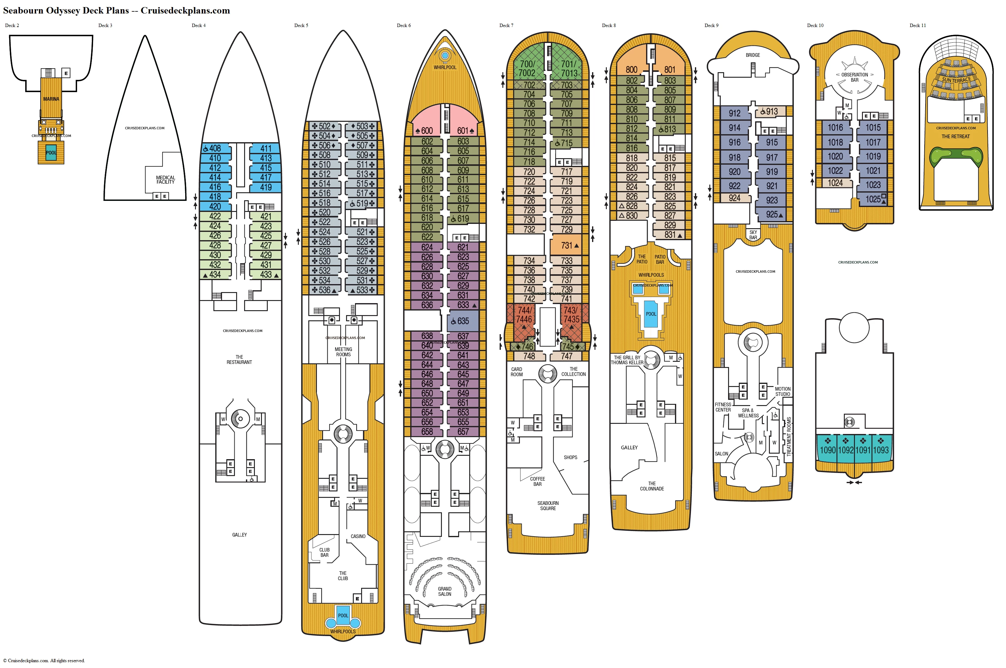 seabourn deck plan odyssey