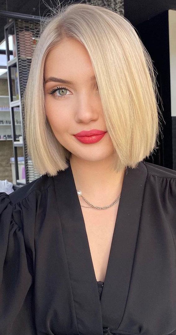 blonde bob hair cut