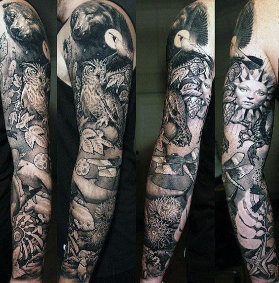 sleeve tattoo nature