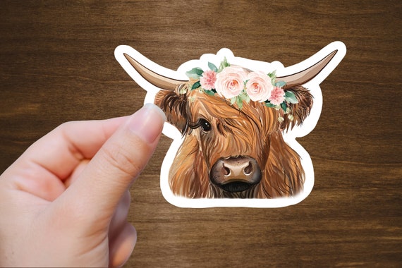 highland cow stickers