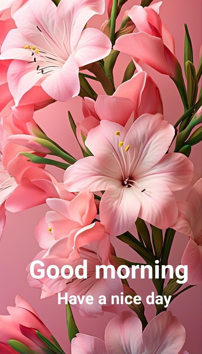 good morning with beautiful flowers