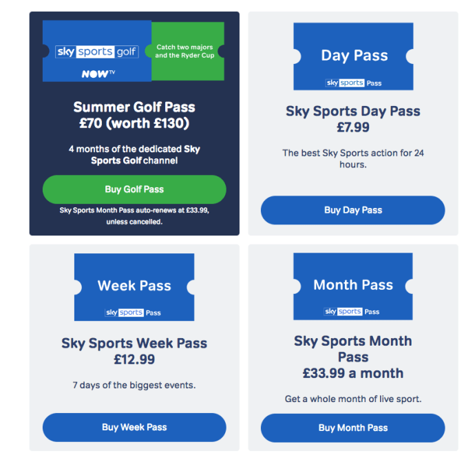 sky sport monthly pass