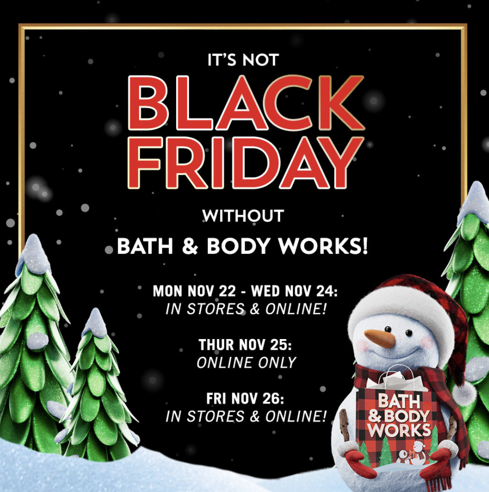 black friday at bath and body works