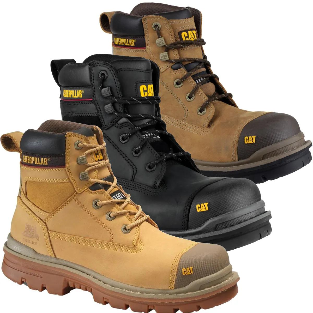 caterpillar steel toe boots