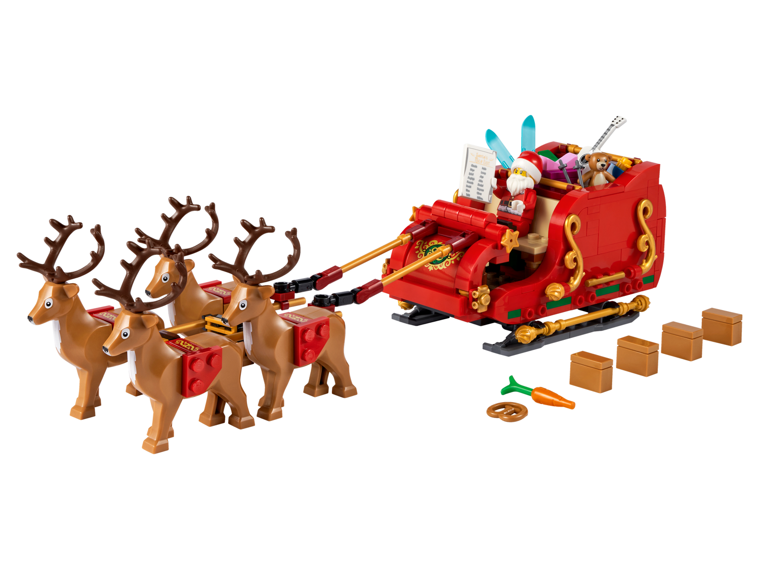 lego father christmas with sleigh