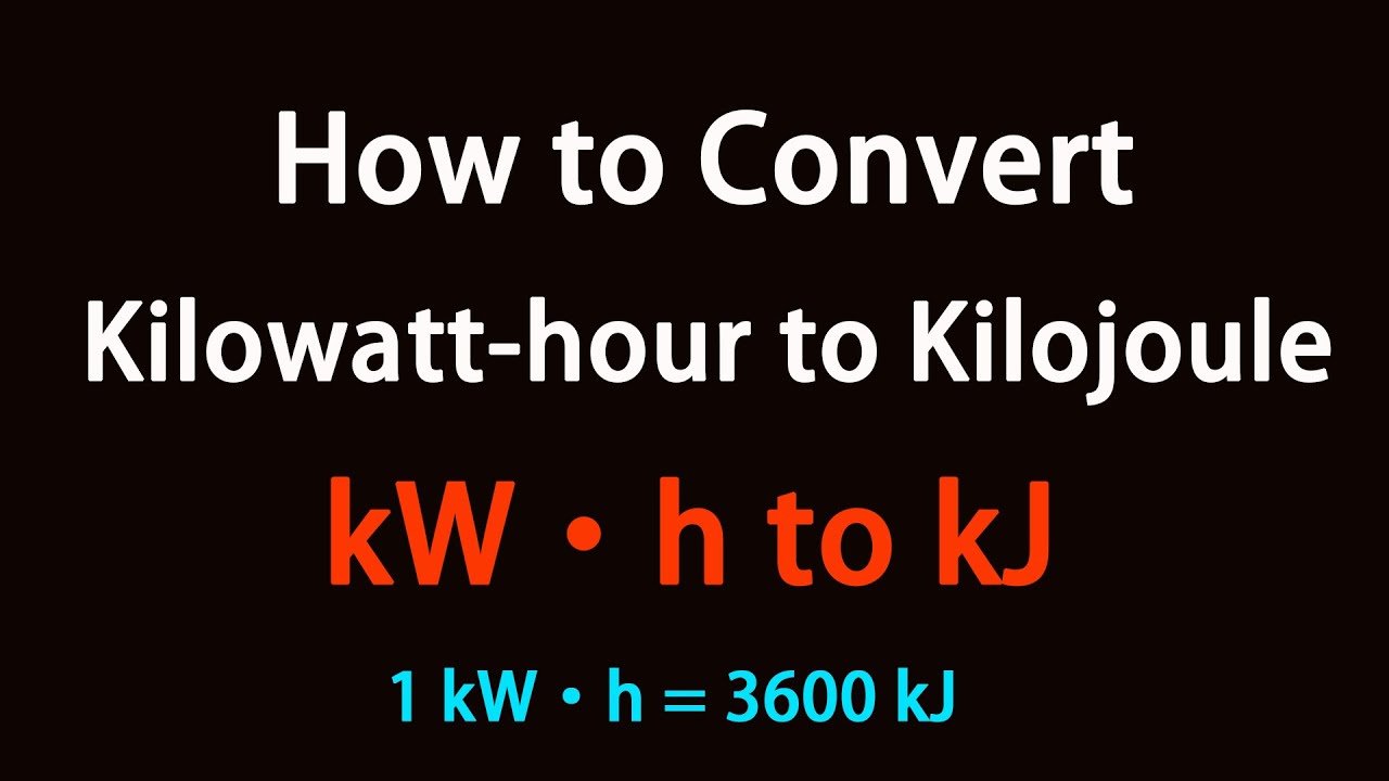 kj to kwh