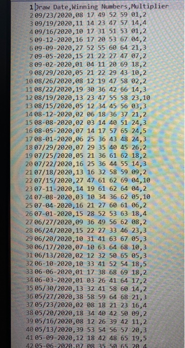 previous euromillions numbers