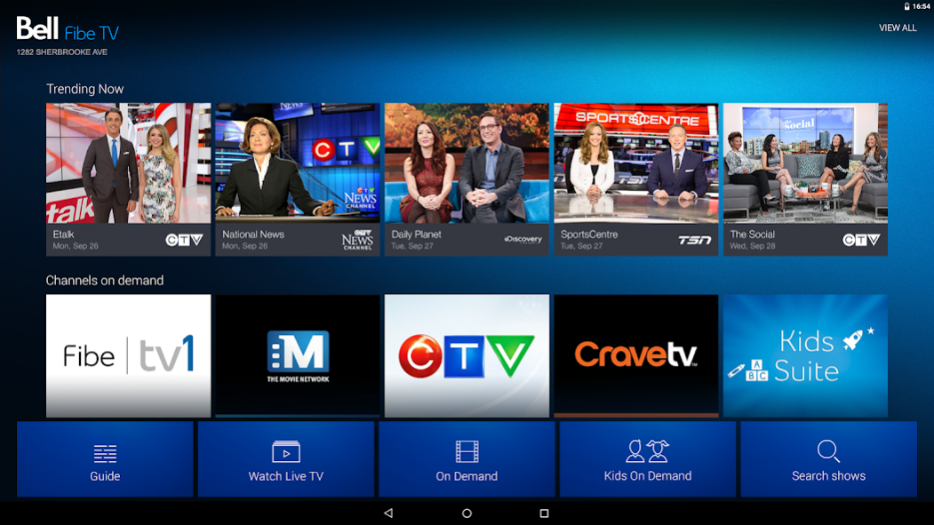 fibe tv app