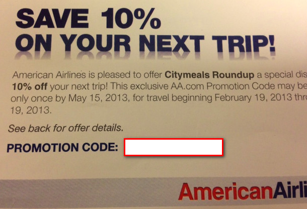 american airlines coupon code 2019
