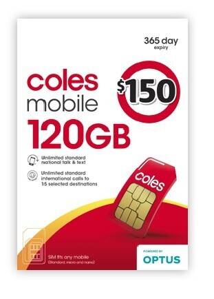 coles sim card plans