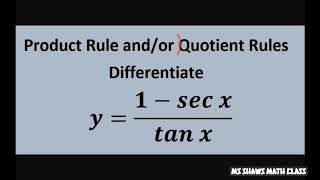 derivative of 1/secx