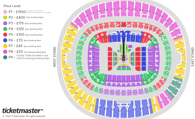 wembley stadium taylor swift seating plan