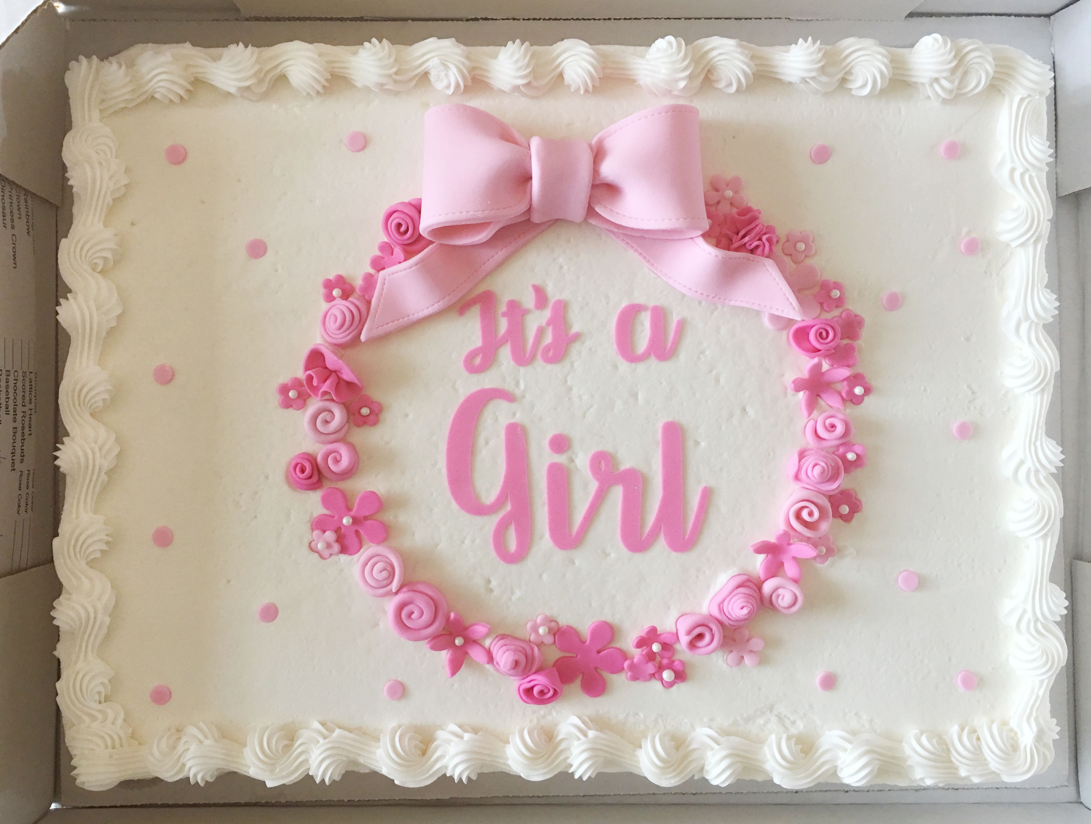 pastel de baby shower niña