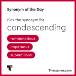 synonyms of supercilious