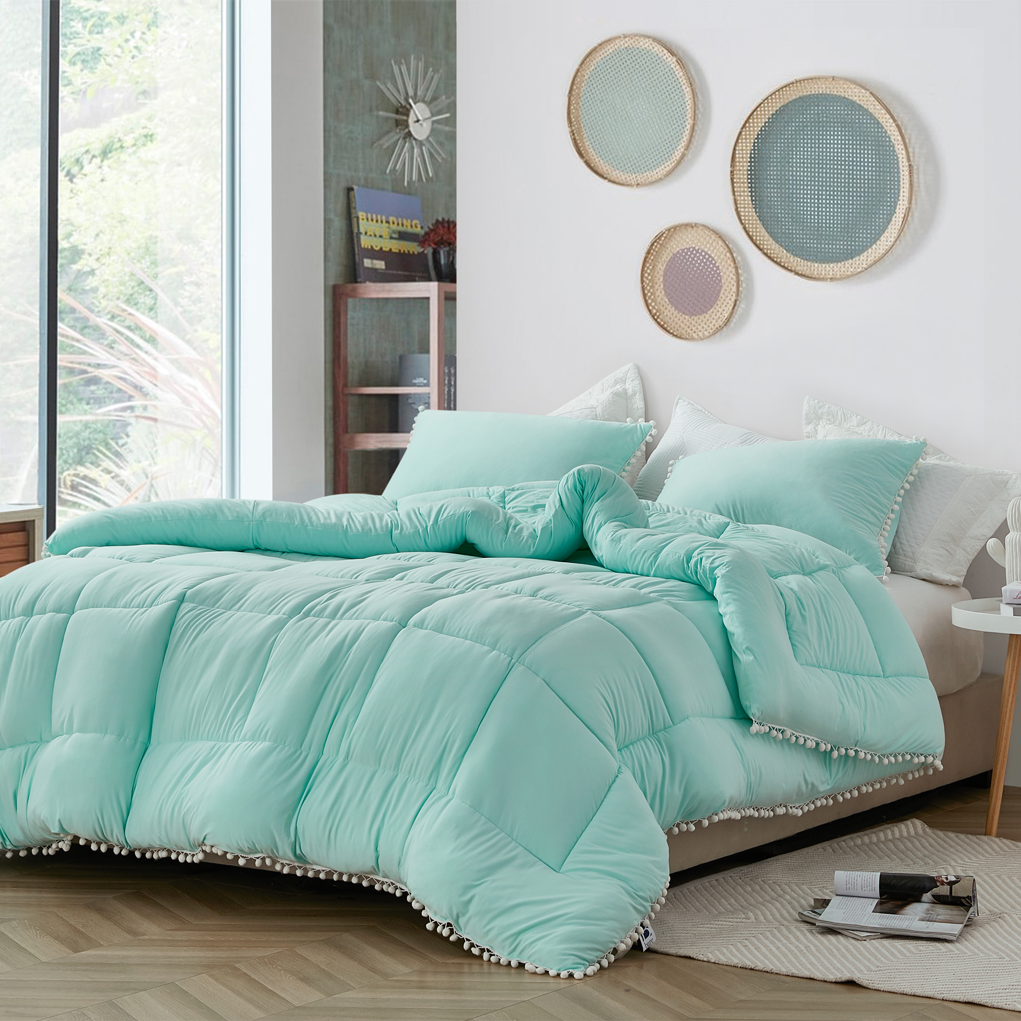 teal bed comforter