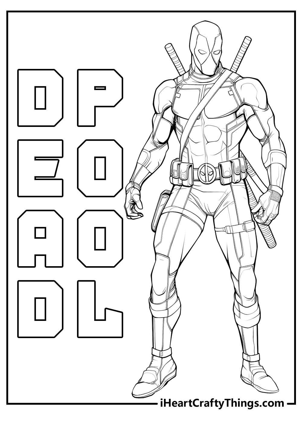 deadpool coloring sheets