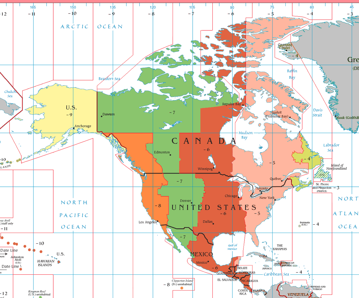 time zone pacific standard time