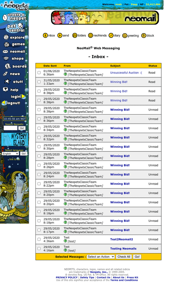 neomail neopets