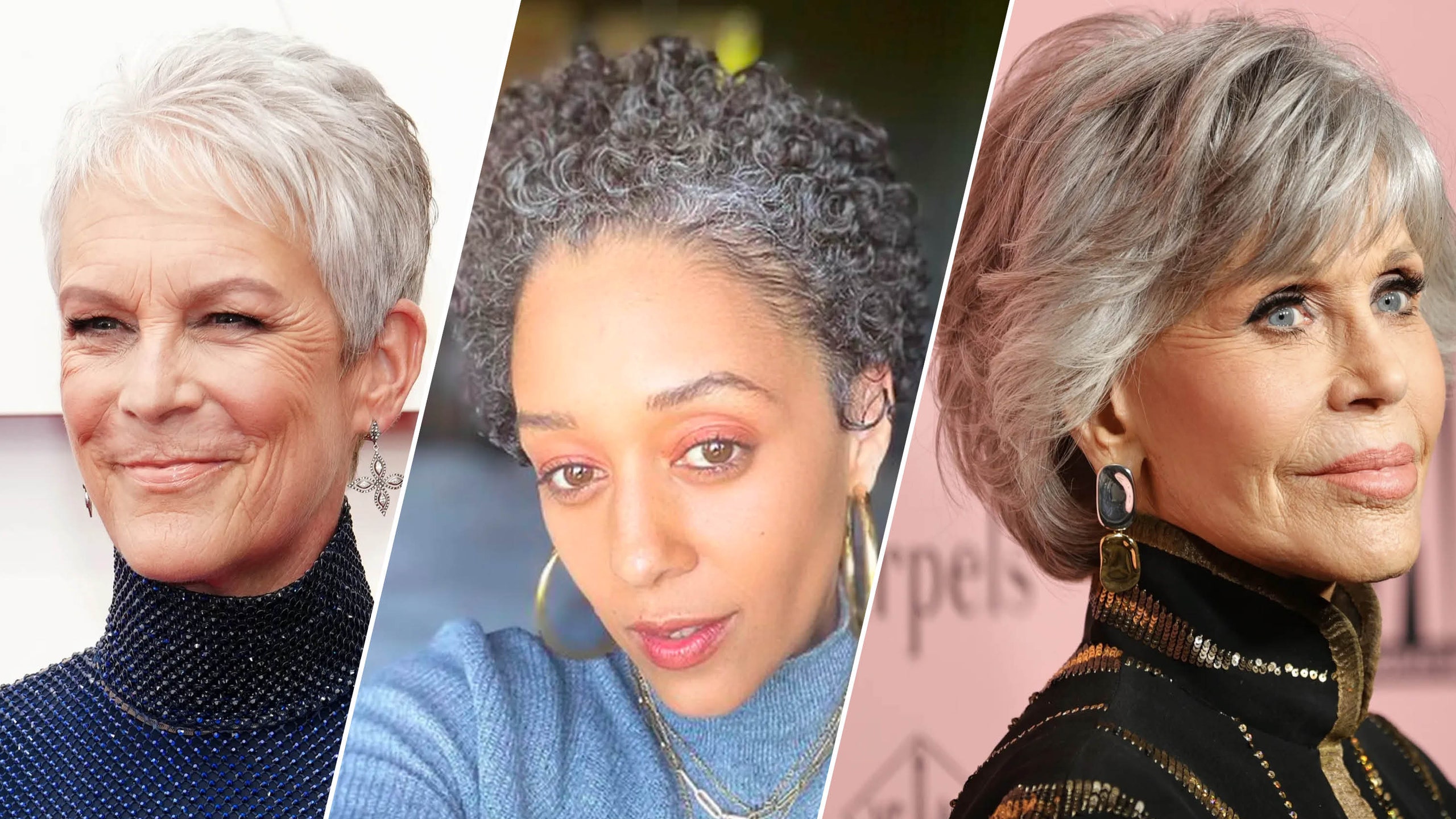 grey hair styles short