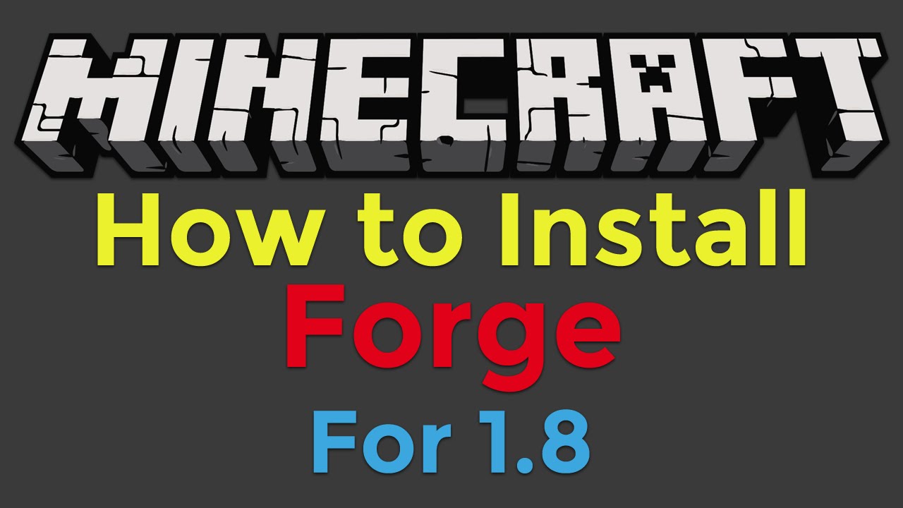 how to install forge 1.8 9