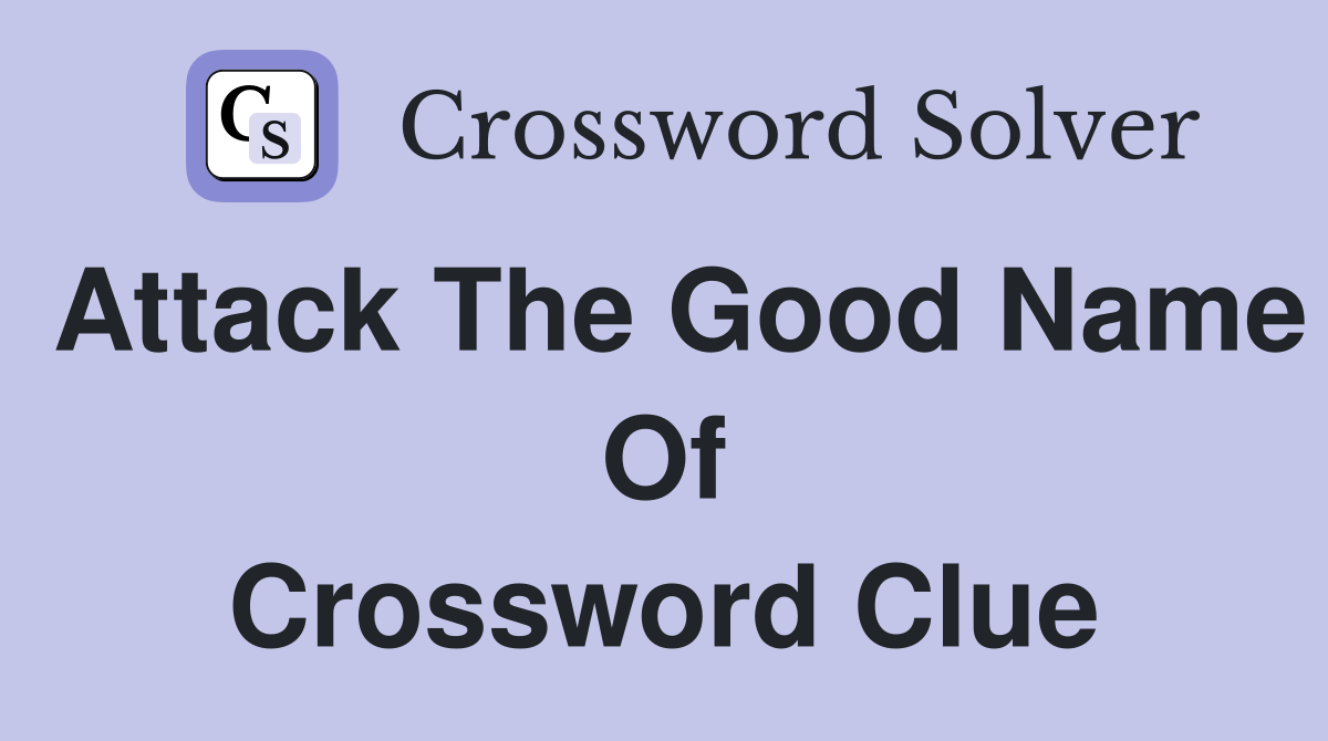 crossword clue defame