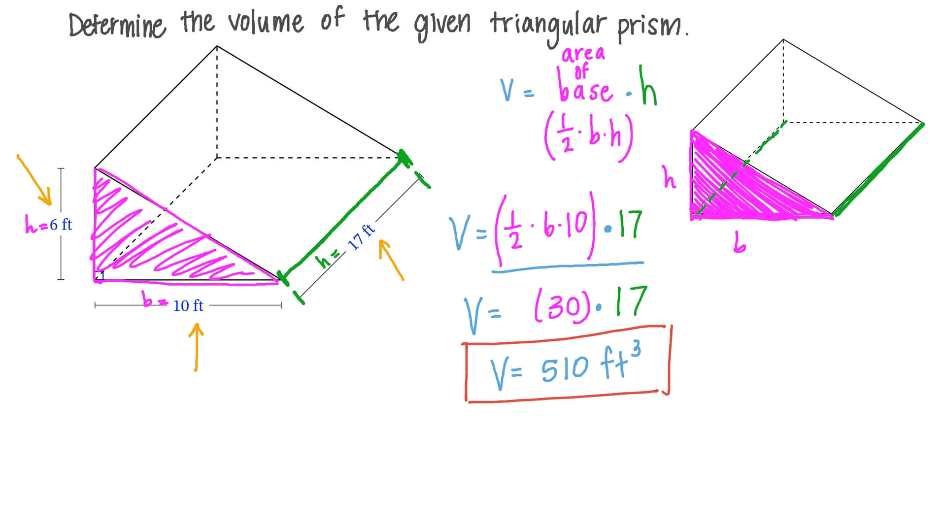 calculate volume of triangle