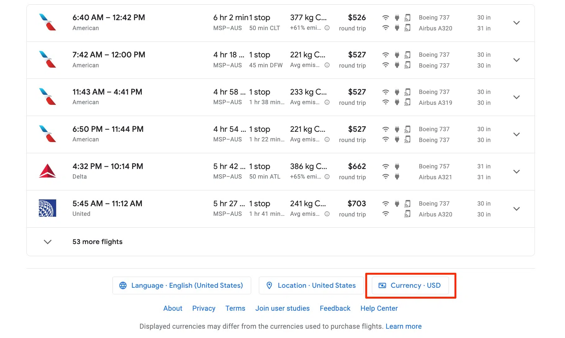 google flights round trip