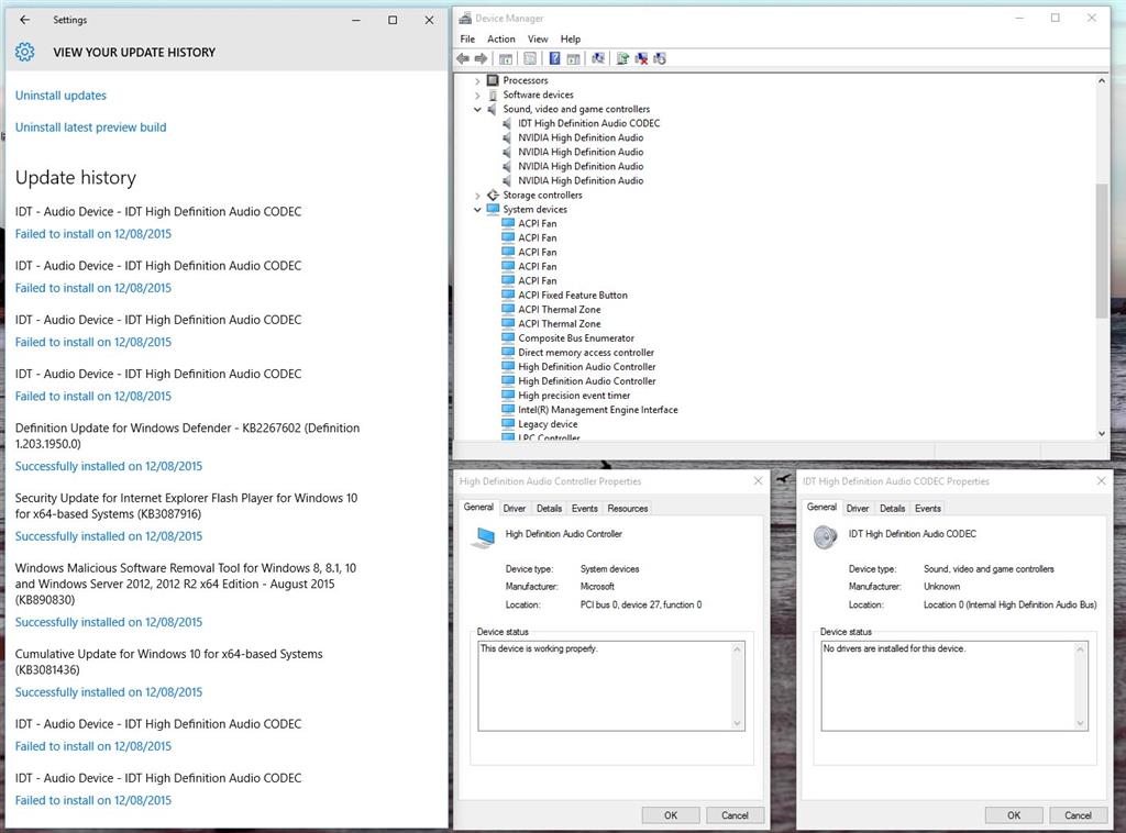 idt high definition audio codec driver windows 10 64 bit