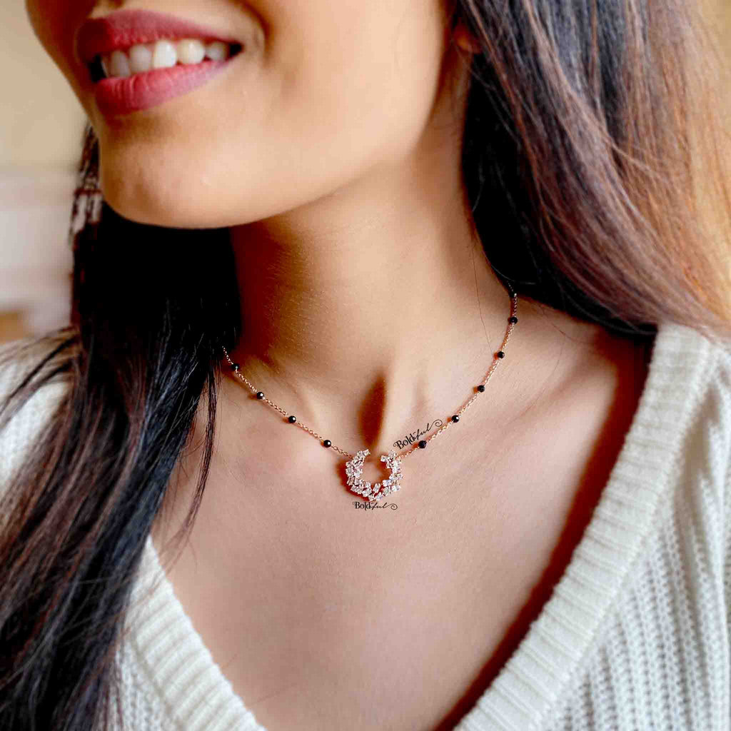 half mangalsutra design