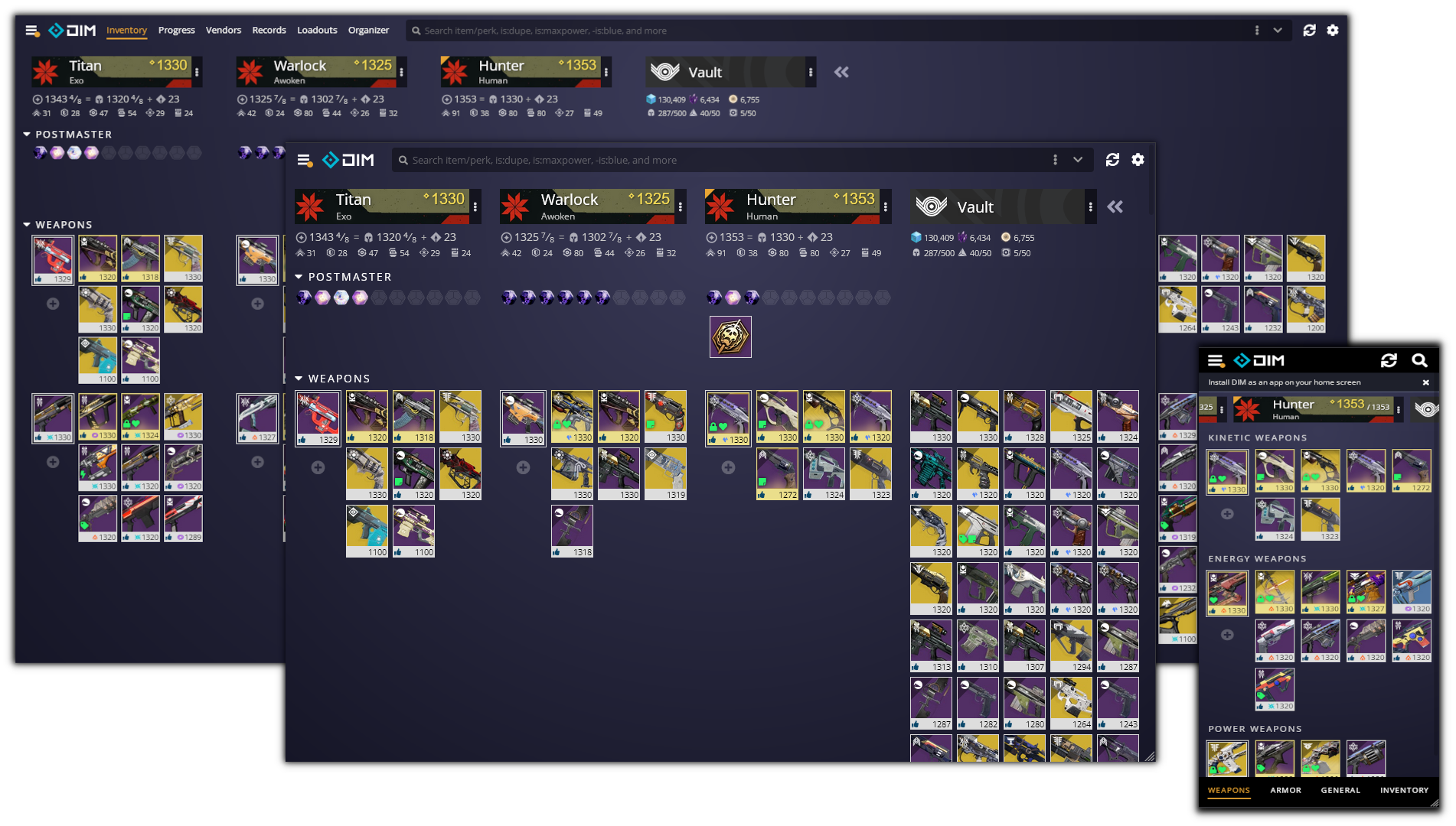 destiny inventory manager