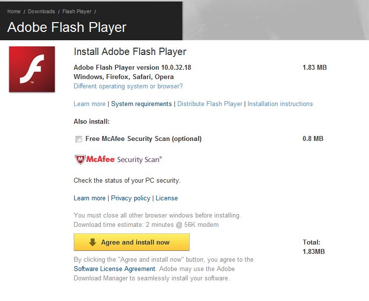 flash player 10.1 gezginler