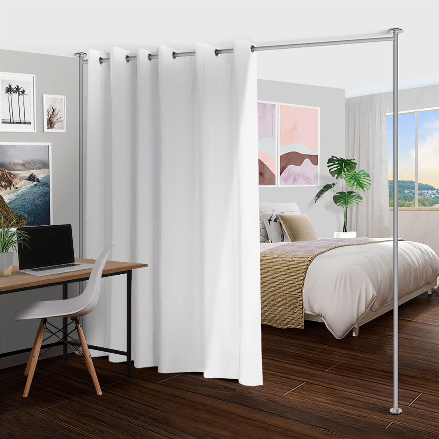 curtain pole room divider