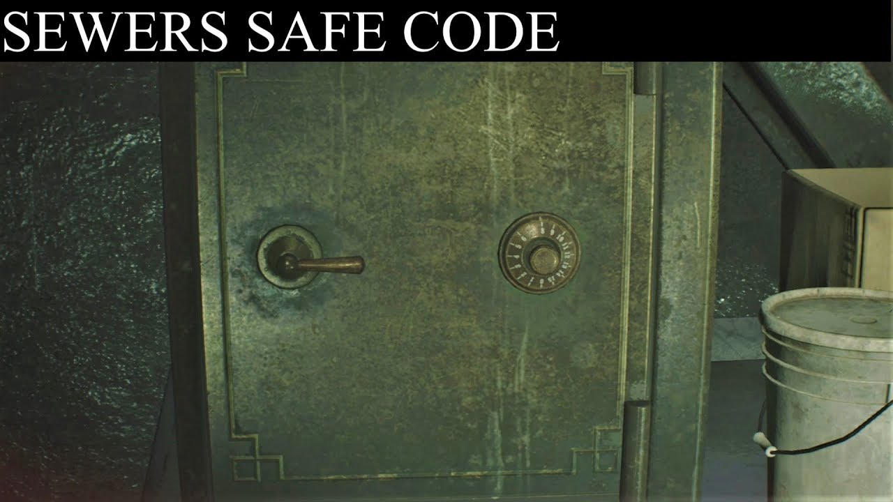 combination lock sewers resident evil 2