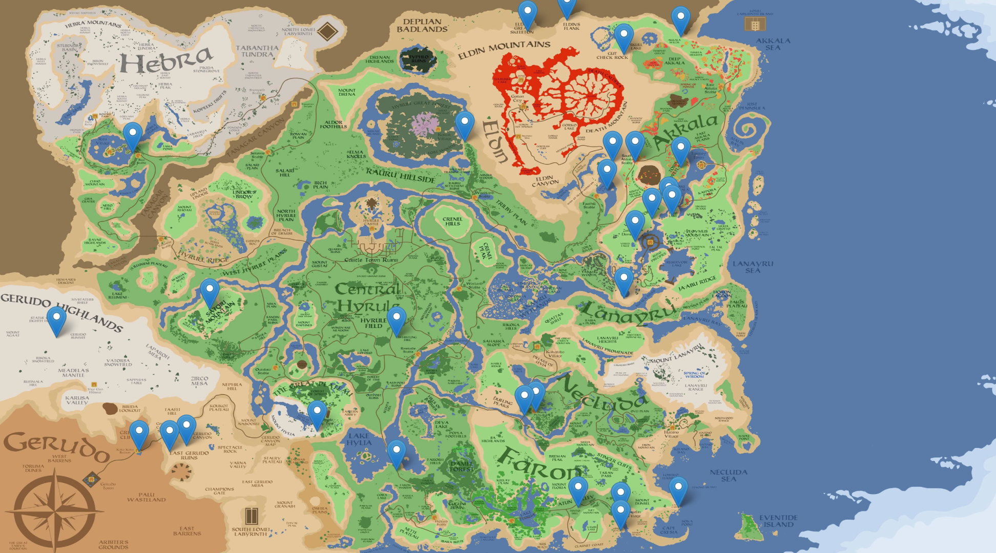 interactive breath of the wild map