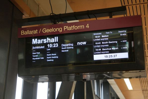 marshall to melbourne train