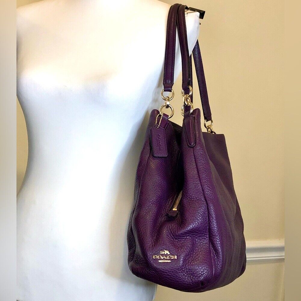 purple coach bag