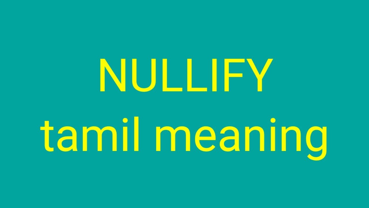 nullify meaning in malayalam