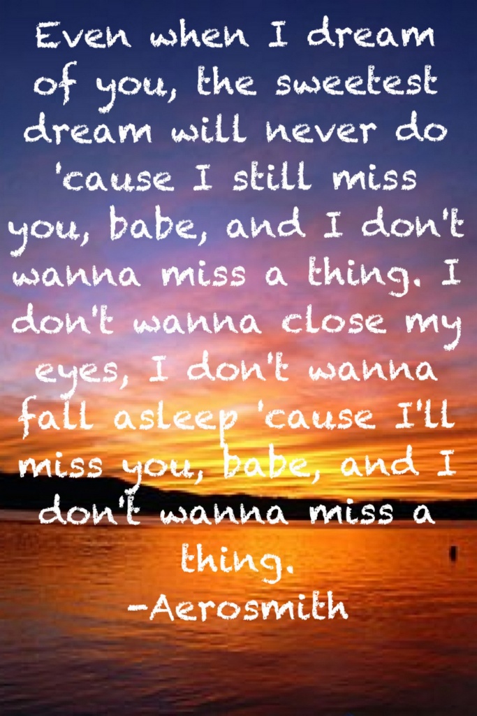 i don t want to miss you lyrics