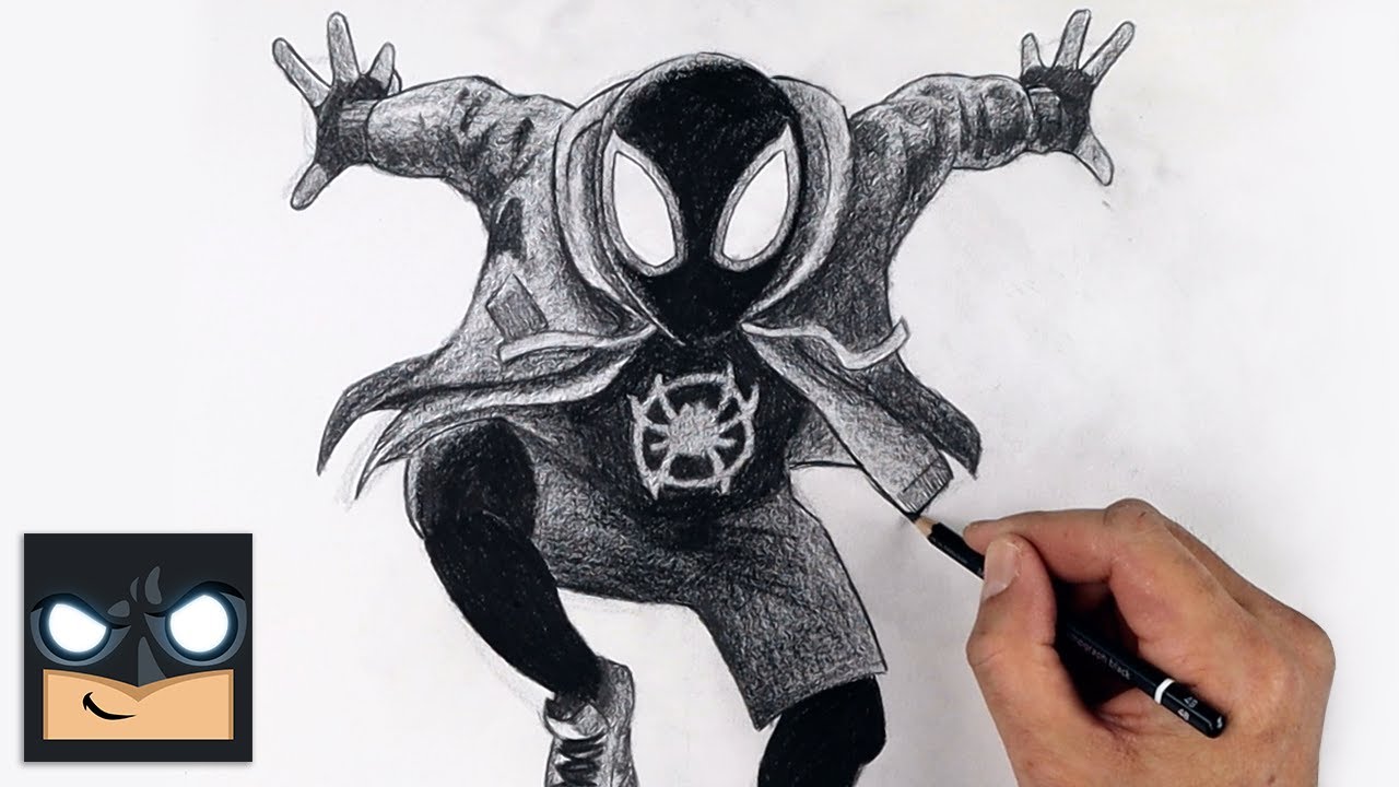 miles morales spiderman drawing