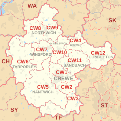 cw postcodes