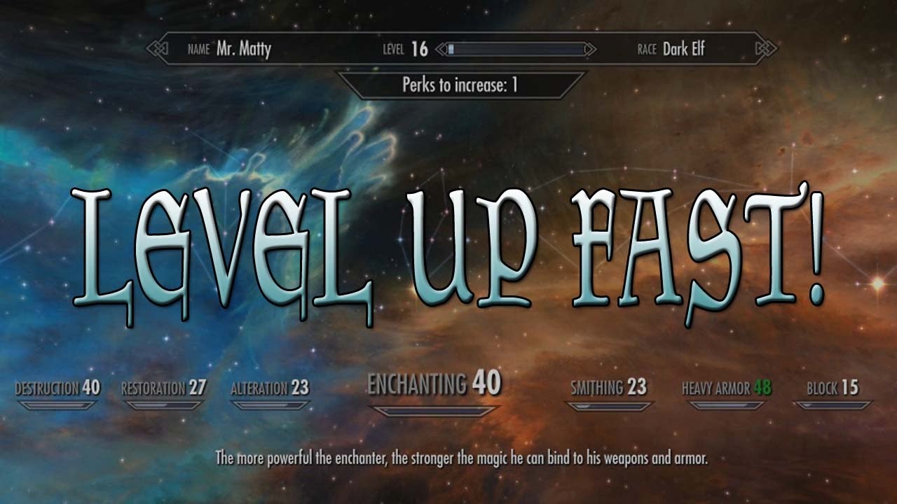 levelling up skyrim