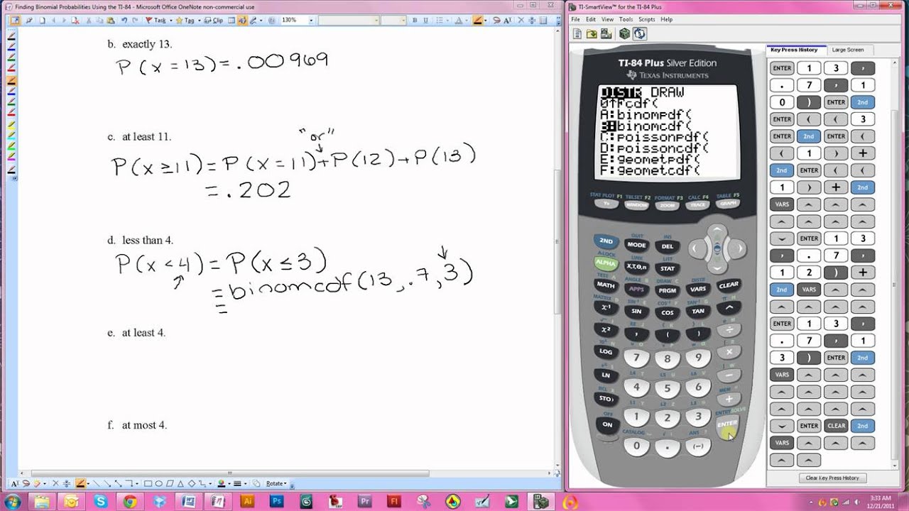 how to do binomial distribution on ti 84