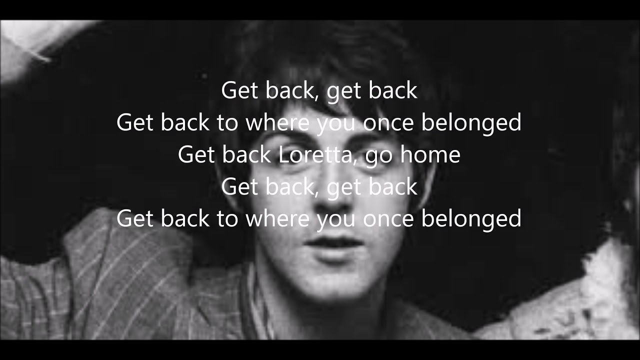 get back lyrics