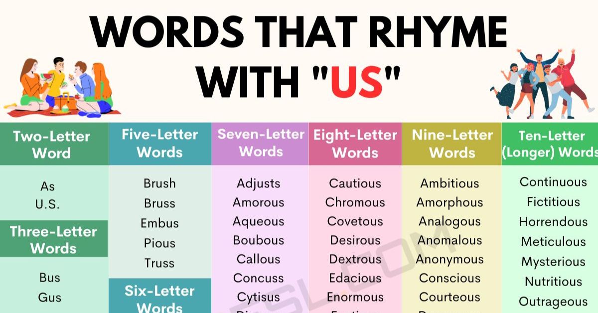 us rhyming words