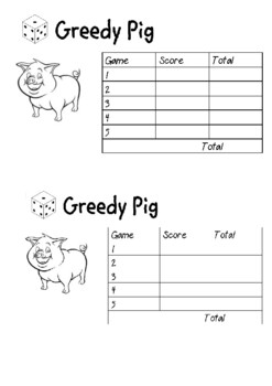 greedy pig template