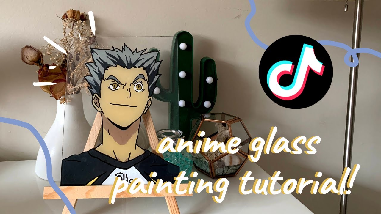 anime glass painting